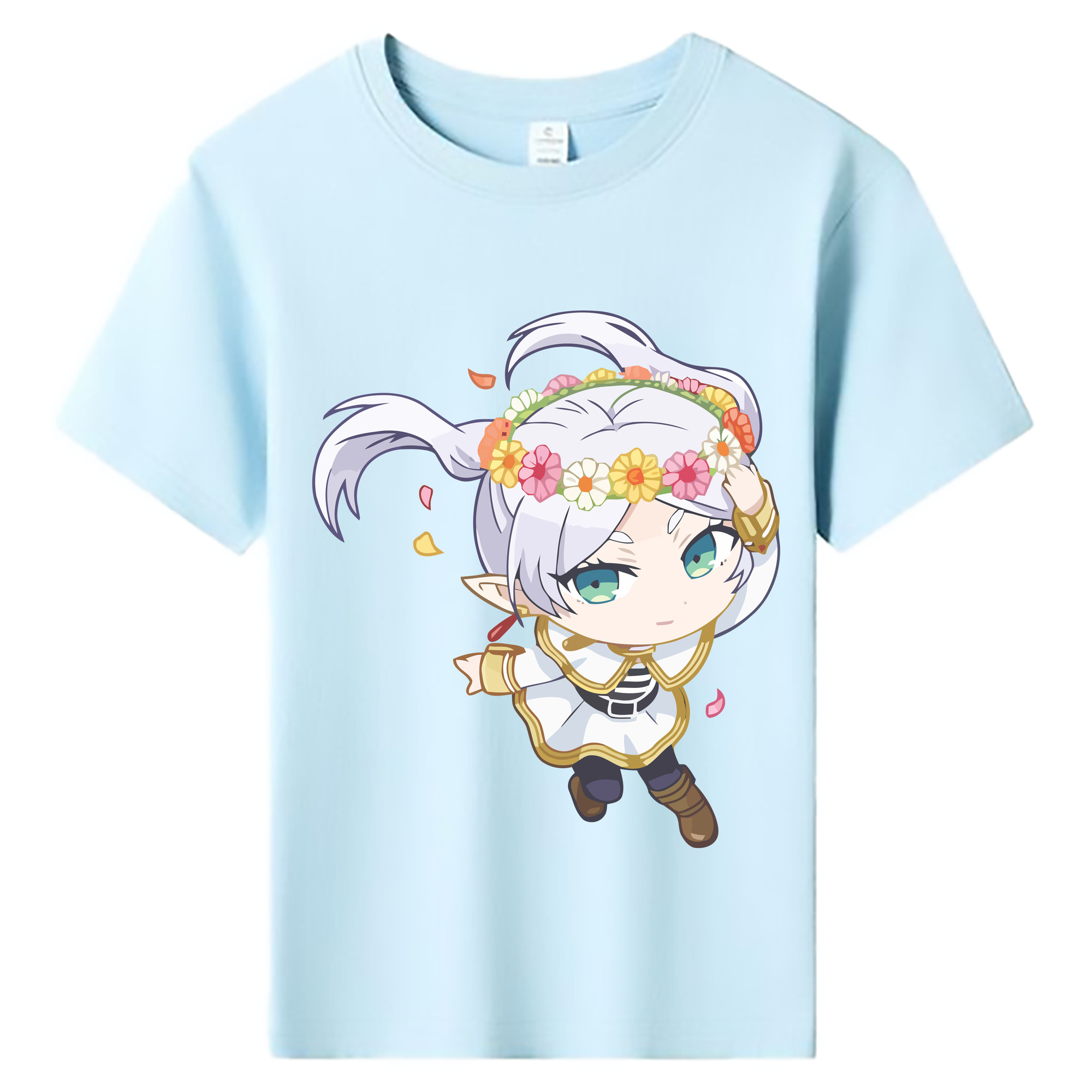 （画像用） 葬送のフリーレン Frieren 綿100％キッズTシャツ（フロントプリント）
